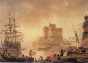Harbour with a Fortress Charles-Francois de la Croix
